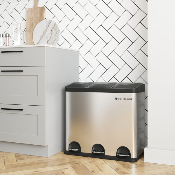 Symple Stuff Luxfox Kitchen Stainless Steel 54 Litre Step On Multi